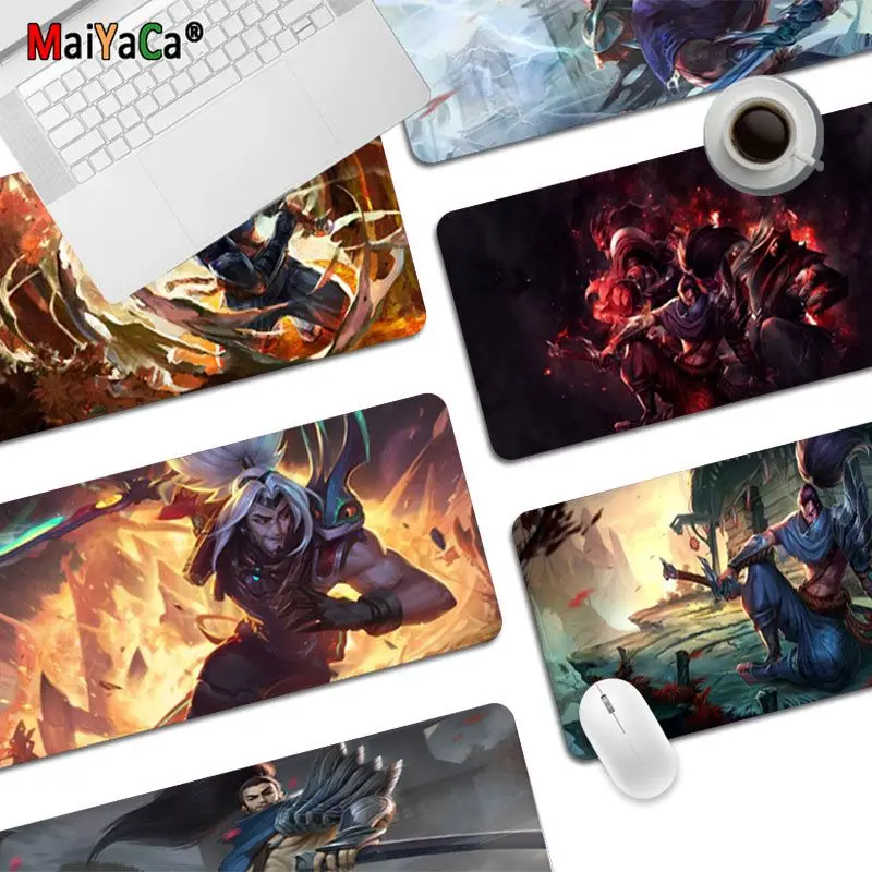 

Нескользящий коврик для мыши LOL Yasuo, нескользящий коврик для офиса, компьютерного стола, клавиатуры, большой коврик для мыши, подушка для ноу...