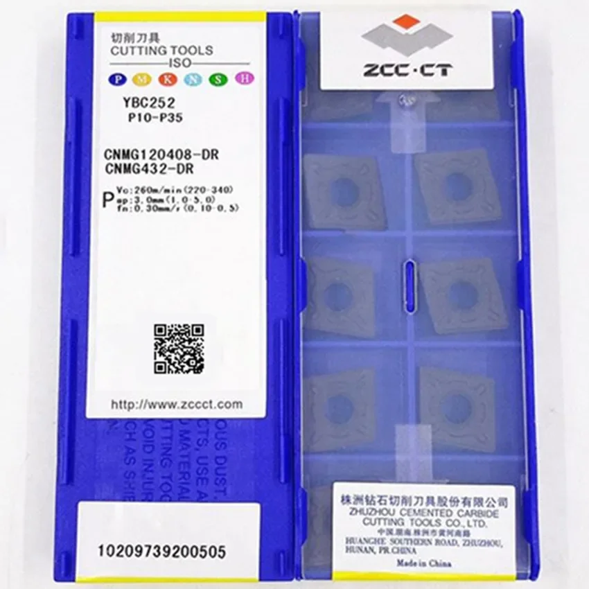 ZCC.CT CNMG120408-DR YBC251/CNMG120412-DR YBC251/CNMG120408-DR YBC252/CNMG120412-DR YBC252 CNC carbide inserts P10-P30 P10-P35