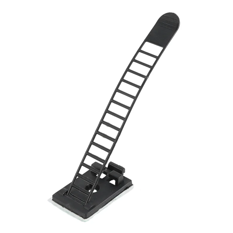 AB41-500Pcs 2 Sizes Adjustable Self-Adhesive Nylon Cable Straps Cable Ties Cord Clamp For Wire Management, Large And Small