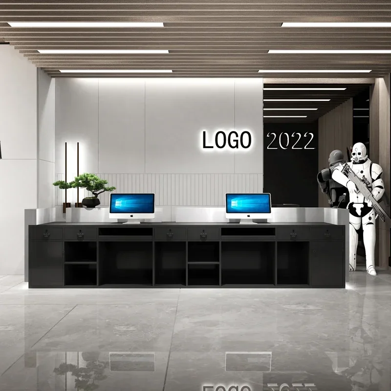 For Organizers Shop Reception Desk Podium Simple Modern Reception Desk Supermarket Minimalist Mostrador Entrance Hall Furniture