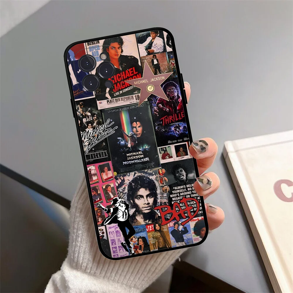80s Pop Singer M-Michael J-Jackson Phone Case Silicone Soft for iphone 16 15 14 13 12 11 Pro Mini XS MAX Plus X Cover