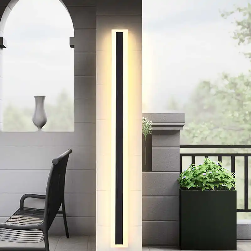 Waterproof Outdoor Wall Lamp LED Long Wall Lamp IP65 Garden Villa Porch Wall Lamp Modern Villa Lamp Indoor Decorative Lighting