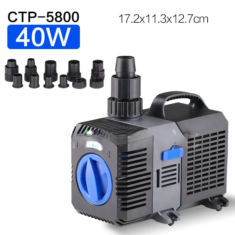 

CTP-5800 Type 40W Pond Water Pump Fish Tank Fountain With 5200L/H 4.8M Lift Amphibious Water Pump