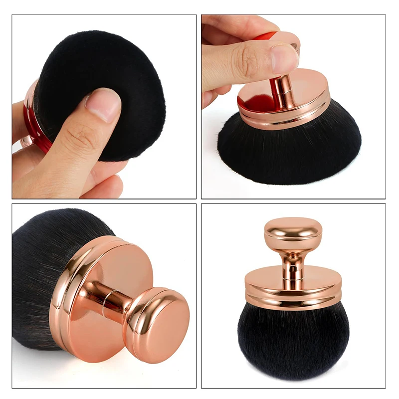 Brosse de maquillage pour le corps Extra Large, cheveux synthétiques doux, brosse Kabuki professionnelle, brosse de fond de teint à large tête pour auto-briquage