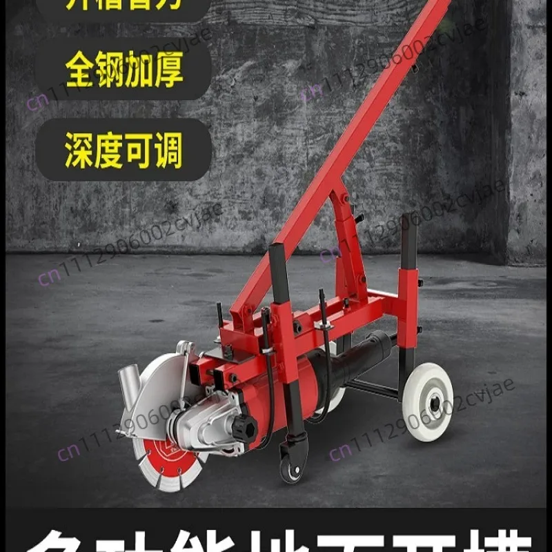 New Concrete Grooving Machine Cement Rebar Road Cutting Machine Multifunctional Portable Hand Push Cutting Machine Shelf