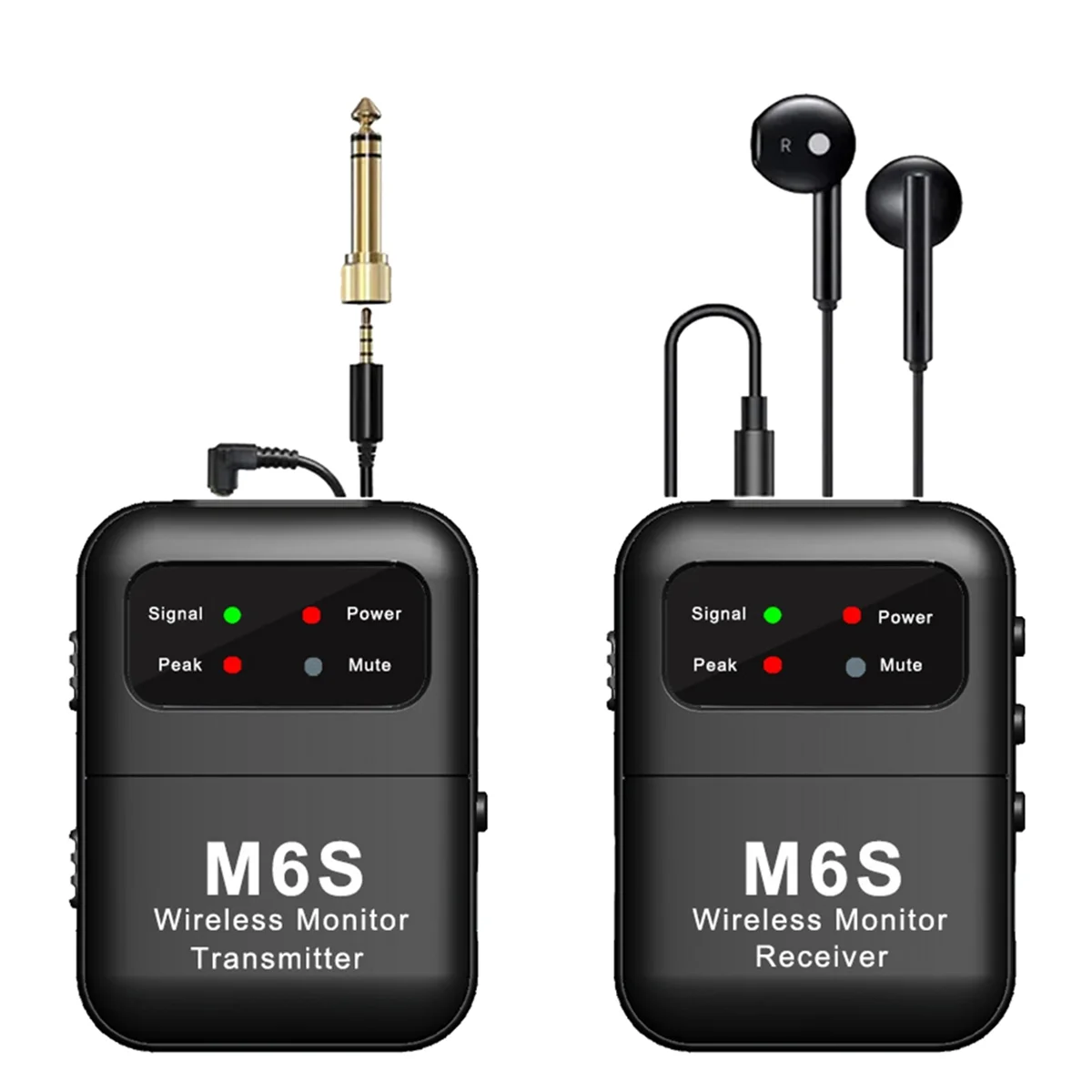 

AA74 Wireless in Ear Monitor System, 2.4G Stereo Wireless IEM System with Beltpack Transmitter Receiver Auto-Pairing