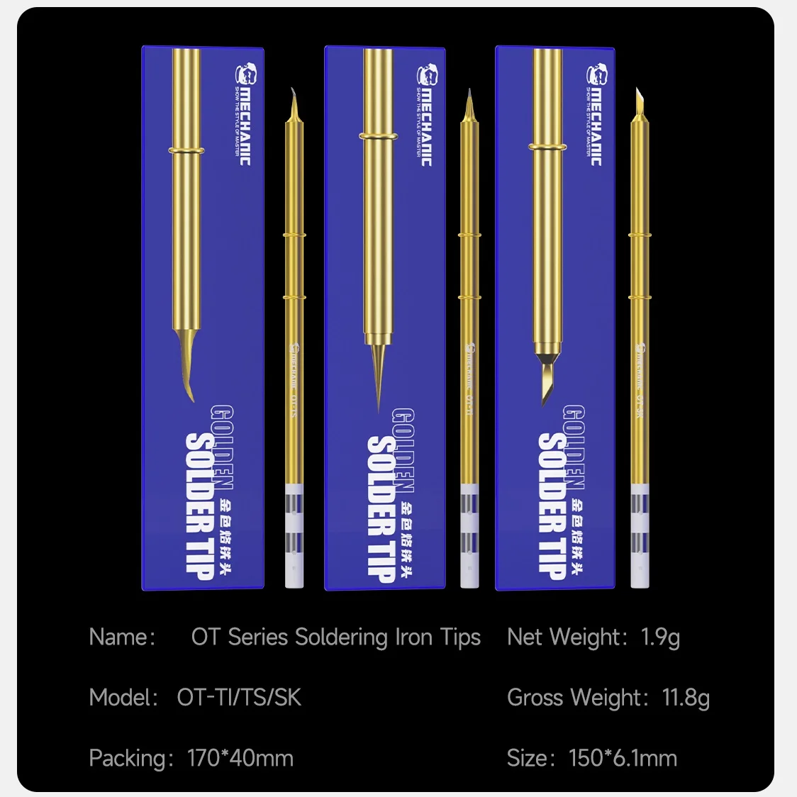 ميكانيكي OT سلسلة طويلة سبيكة لحام تلميح متكامل سريع التدفئة خالية من الأكسجين النحاس الأساسية لمحطة إعادة العمل لحام T12 950