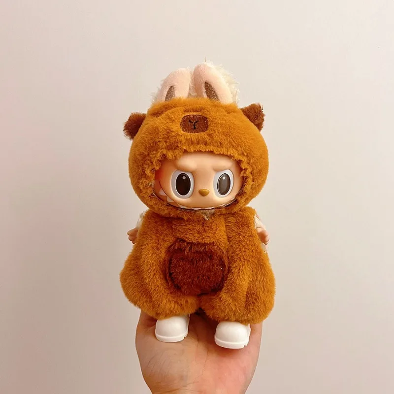 Only clothes are suitable for labubu baby clothes, one, two and three generations of 17cm pendants, plush toy clothes set.
