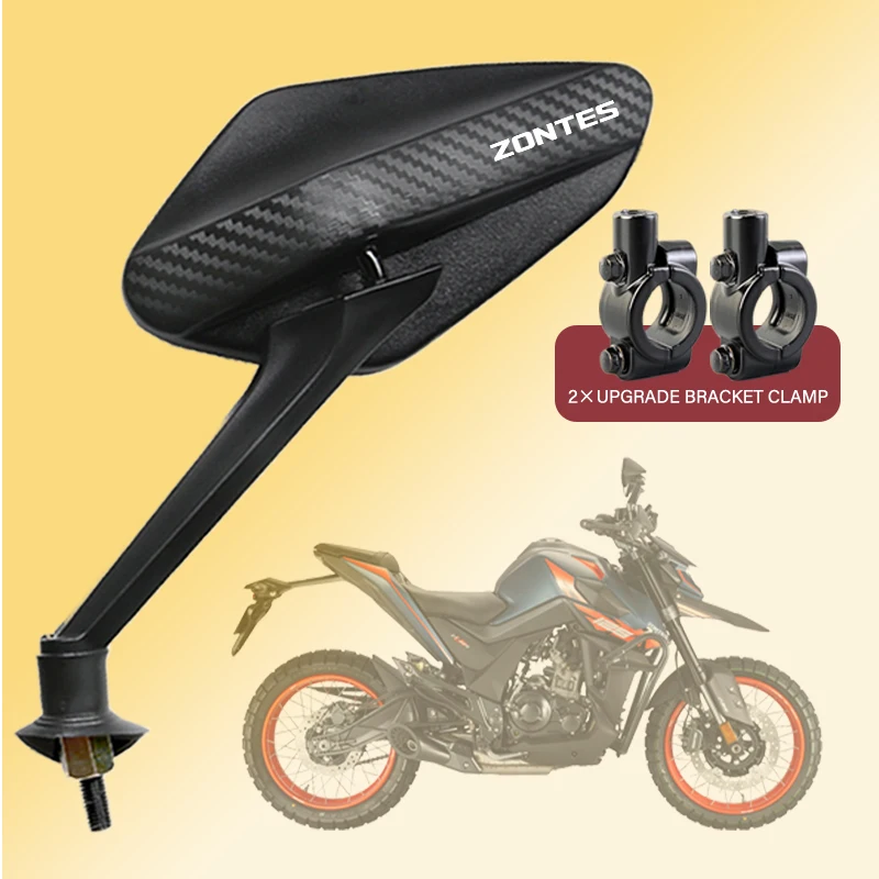 2 قطعة/زوج المضادة للوهج دراجة نارية الرؤية الخلفية المرايا محدبة للتدوير 8 مللي متر ل Zontes G1 125 368G 350E U125 U155 ZT 310R 310X ZT310R