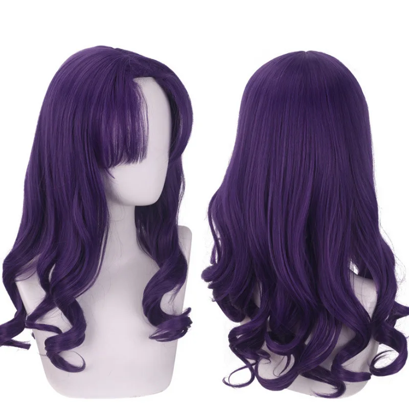 Synthetic Long Wavy Cosplay Wig Purple Middle Part Costume Party Hair Inspired By Misato-K Style
