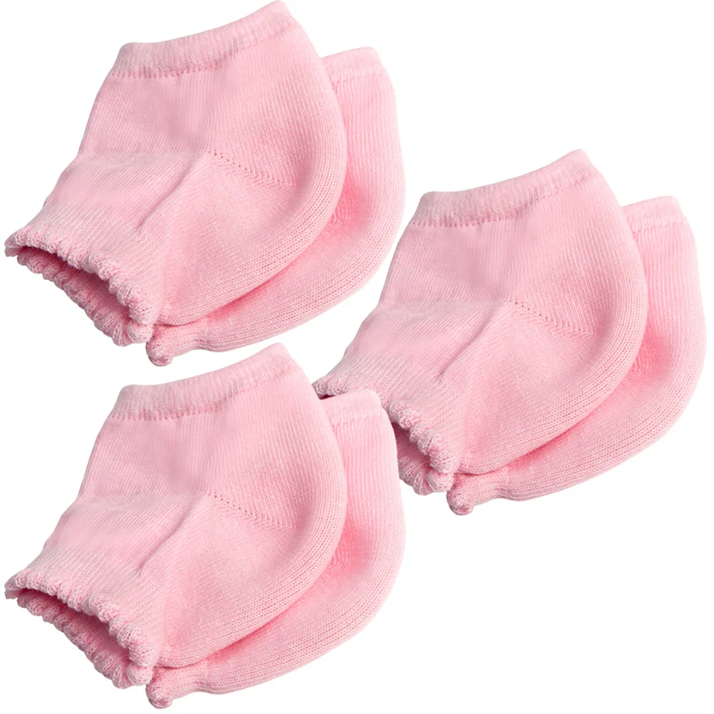 أغطية ترطيب الكوع 3 أزواج للبشرة الجافة والمتشققة جل كم حماية كعب قناع القدم إصلاح تليين #5