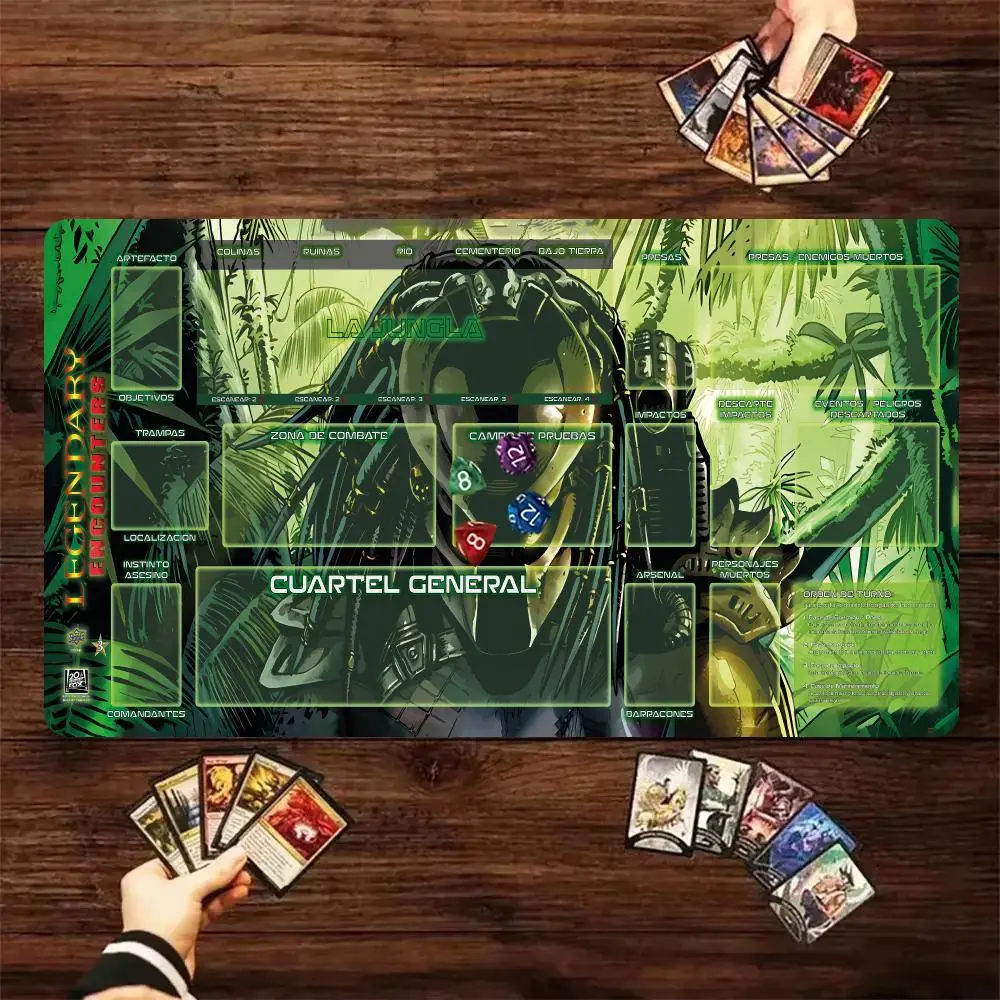 Game Zones Lock Edges TCG Playmat Jungle Predator Large Desk Mat Non-slip Rubber Gaming Mouse Pad Card Keyboard TableMat Tapete