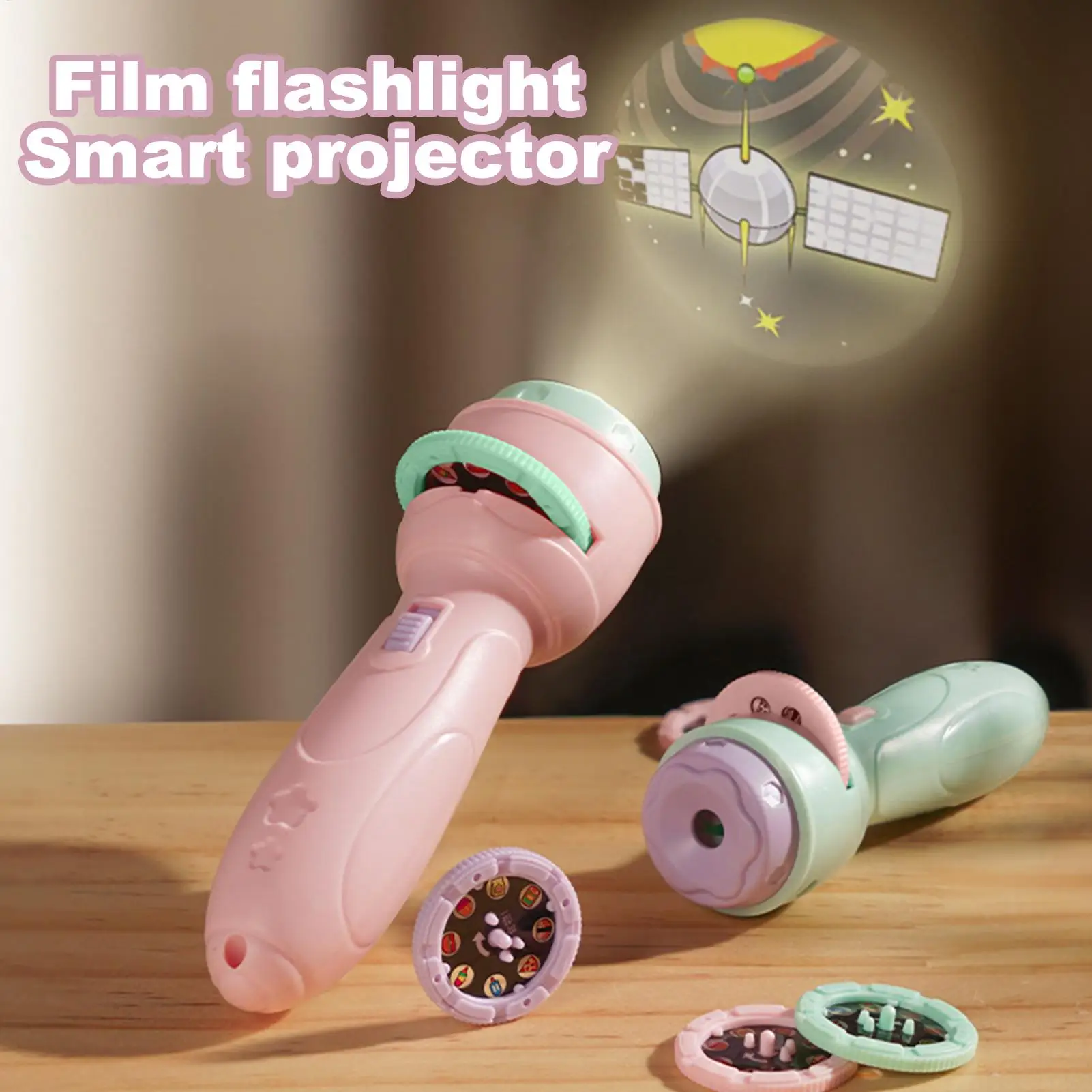 

120 Cartoon Patterns Projector Toys Kids Early Education Puzzle Development Projection Flashlight Baby Sleeping Story Book