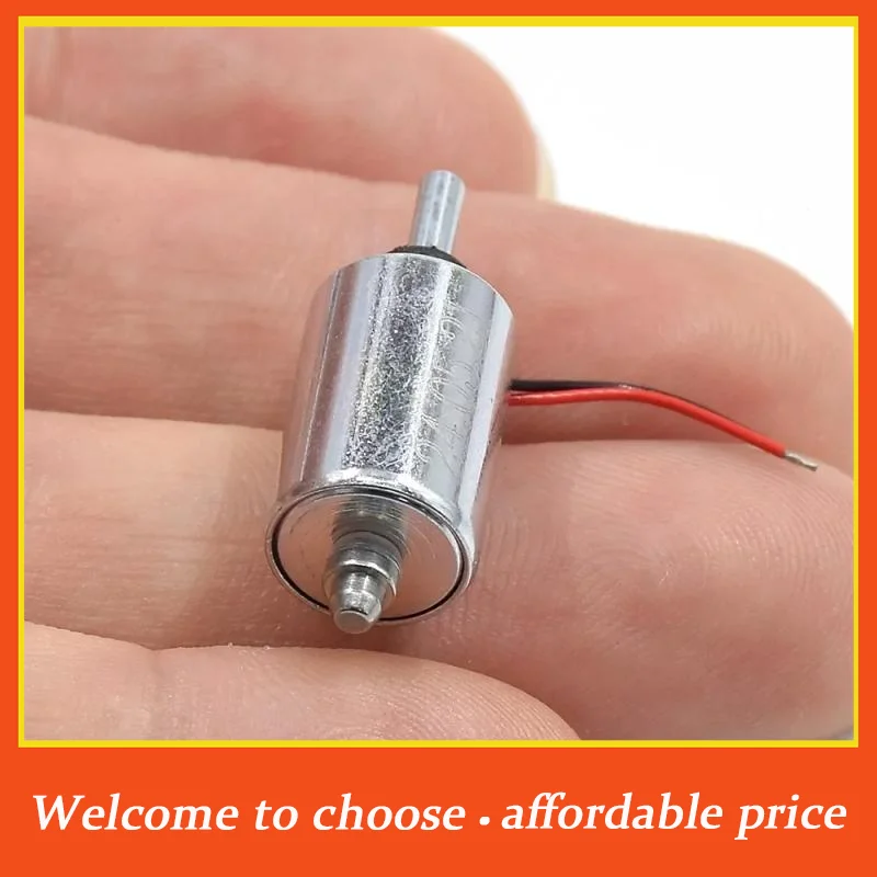#1 Piece DIY Fingerprint Lock DC 7.4V 9V 12V Mini Round 10MM Cylinder Suction Push-Pull Type Linear Solenoid Electromagnet