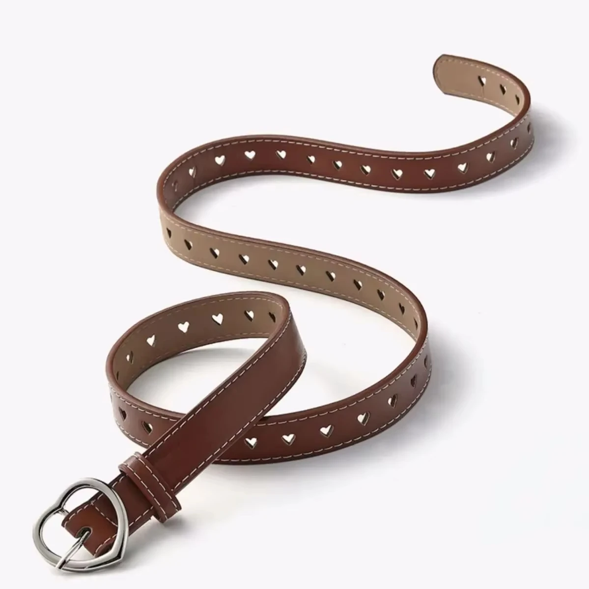 لا تتطلب اللكم حزام جلد صناعي لطيف الخوخ القلب مشبك الأحزمة للفتيات الصلبة حزام الحب القلب العيينة حزام الخصر