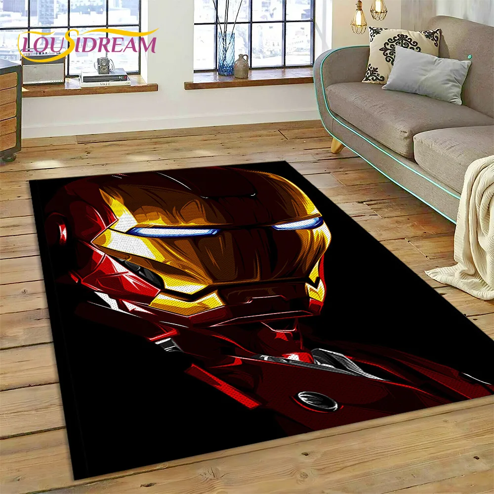 Marvel Spider Man Cartoon Carpet Children's Bedroom Decoration Floor Mat Iron Man Large Area Living Room Kitchen Spiderman Rug