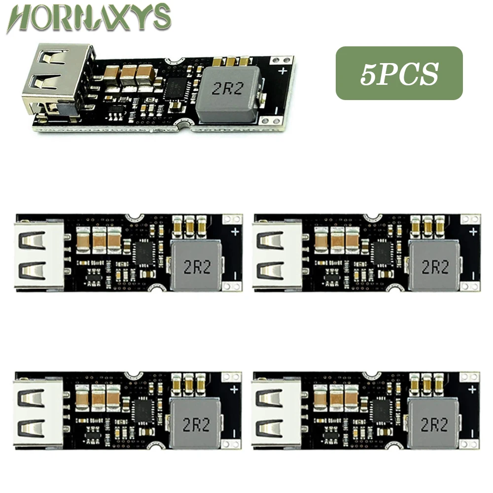 Placa de módulo de potencia de refuerzo de batería de litio de celda única TPS61088, 3,7 V, 4,2 V, 5V, 9V, 12V, carga rápida USB para teléfono móvil QC2.0, QC3.0