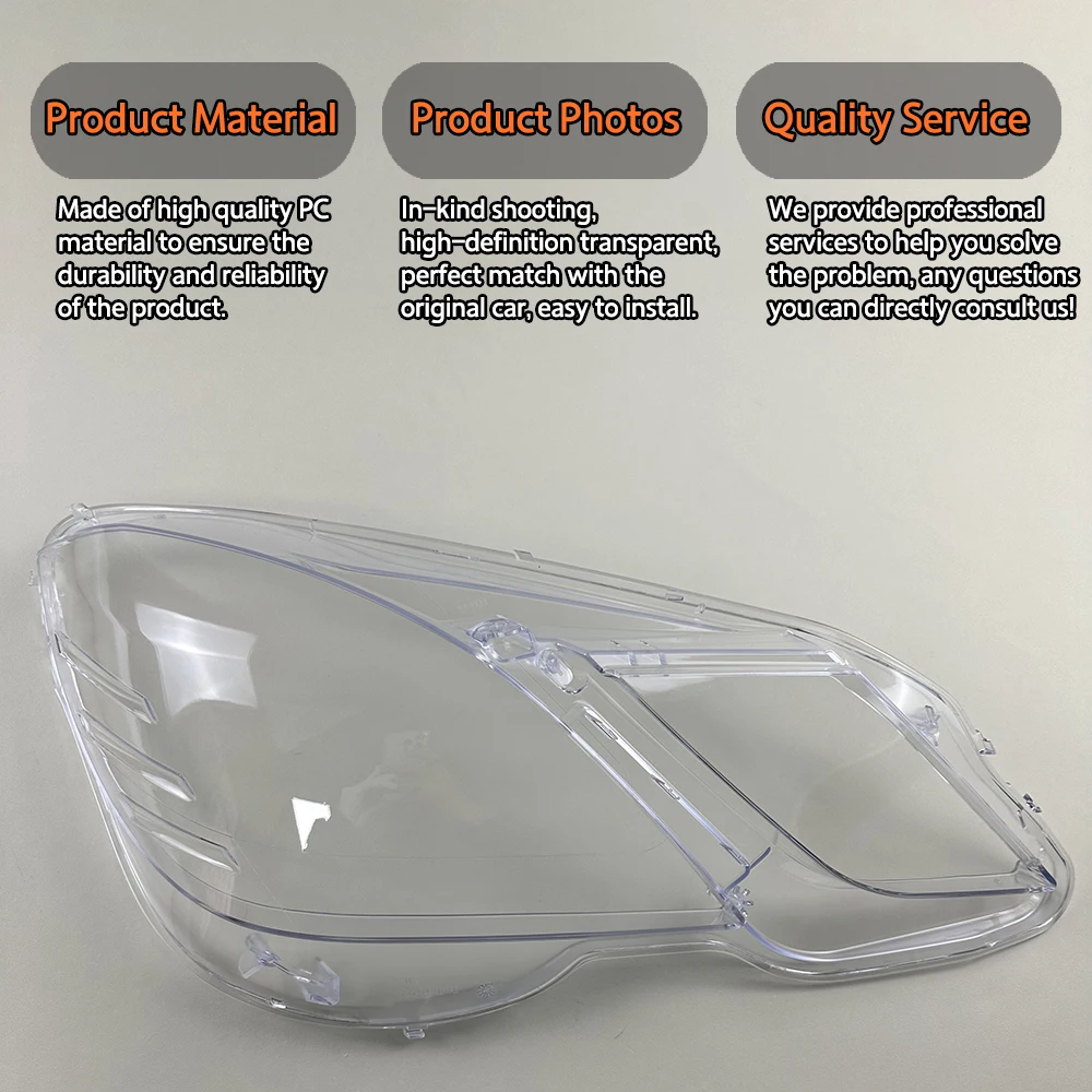 For Benz E-Class W212 E200 E260 E300 E350 2009-2013 Front Headlight Cover Shade Lampshade Lens Headlamp Shell Plexiglass - Image 2