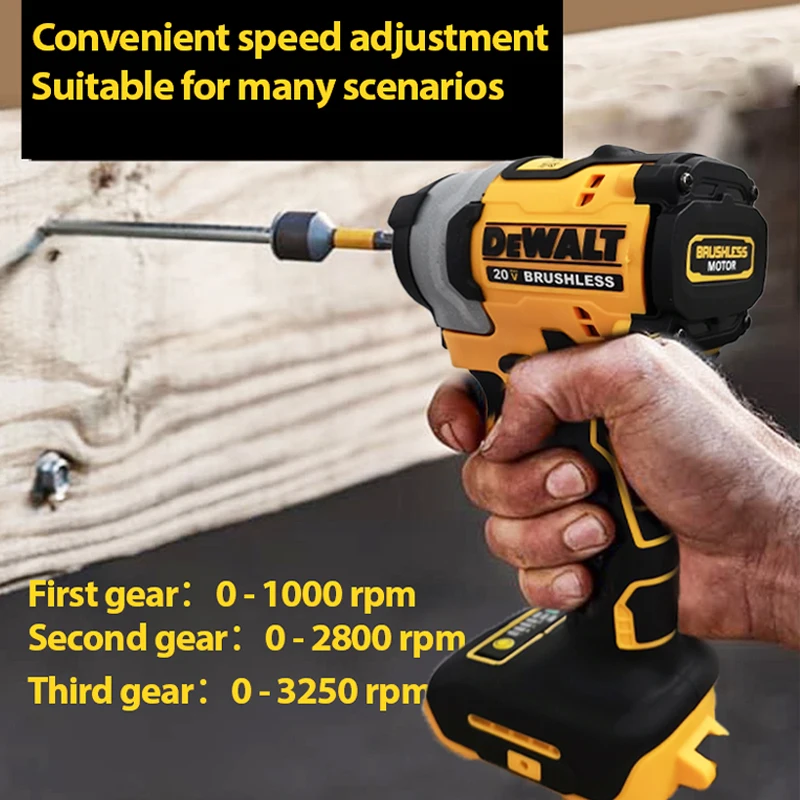 Imagem -04 - Dewalt Chave de Fenda Recarregável sem Fio Broca de Impacto Elétrico Ferramentas Elétricas 20v 205nm Brushless Motor Dcf850