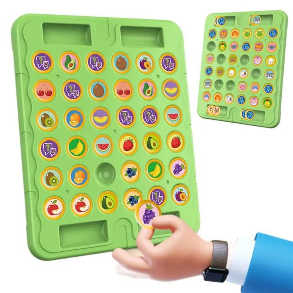 Portable Animal/Fruit Reversi Board Game Focus Training Memory Game Flip Chess Puzzly Toy Educational Toy Battle Games