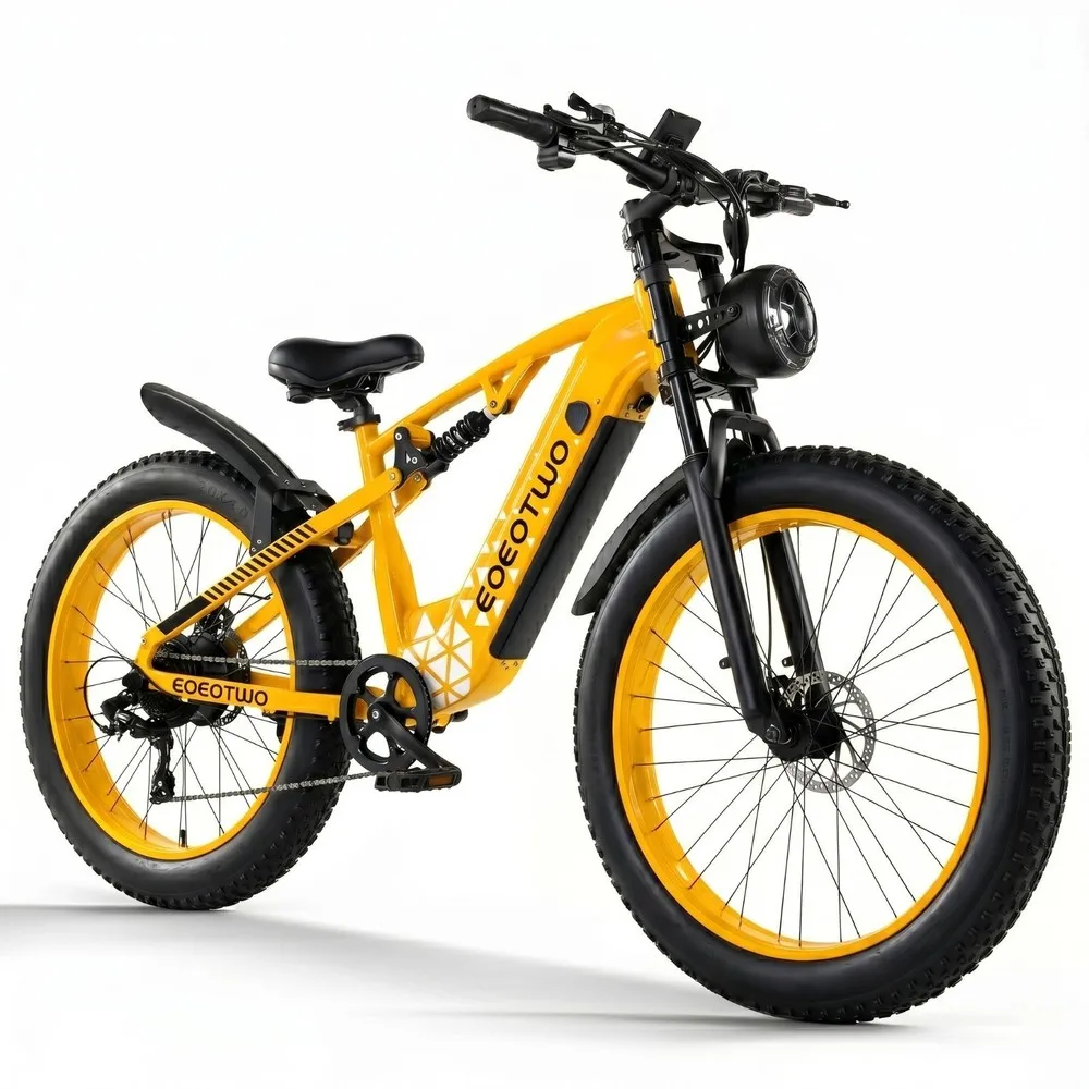 1500W Electric Mountain Bike 26" Fat Tire 48V 17.5Ah 34MPH Off-Raod e Bike image 2