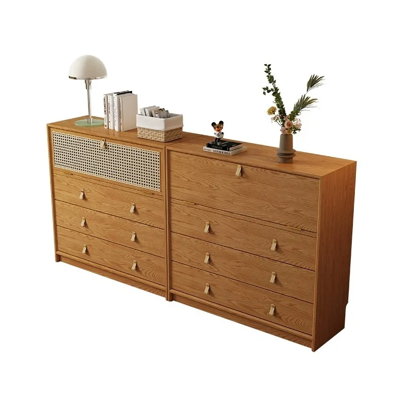 

Nordic, solid wood, four-chest cabinet, dining side, storage, storage, ash wood