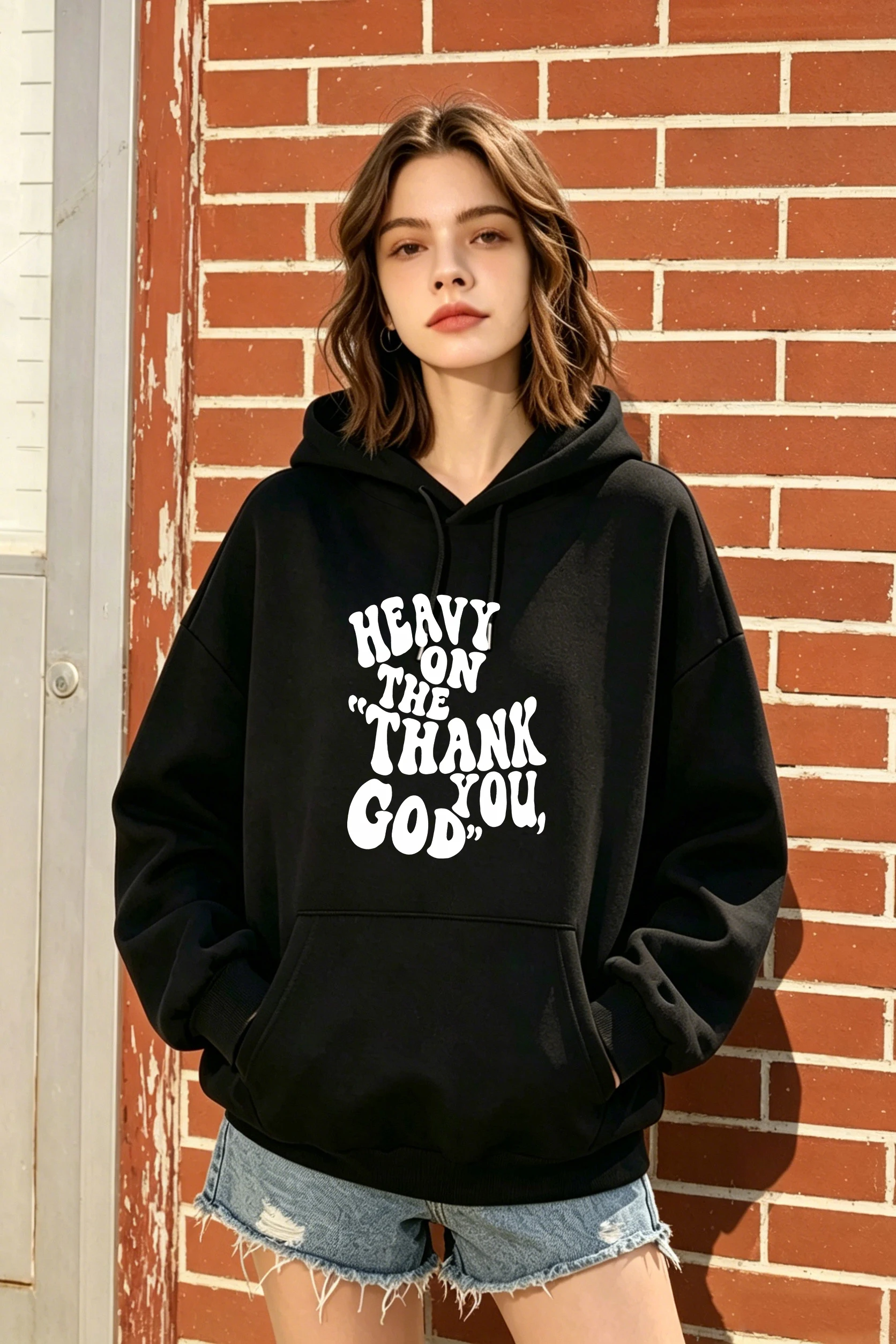 

Women's Fashion Hoodie, Fun Slogan Letter Print Design, Comfortable Fabric Loose Casual Top