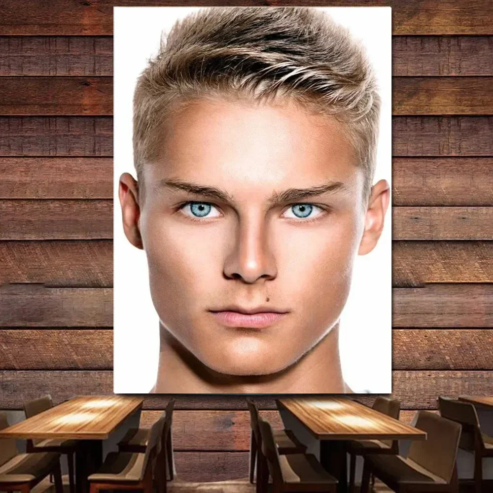 Estilo de corte de pelo de Quiff minimalista para hombres, carteles y bandera impresa, impresión Digital, peinado, barbería, decoración de pared, tapiz artístico
