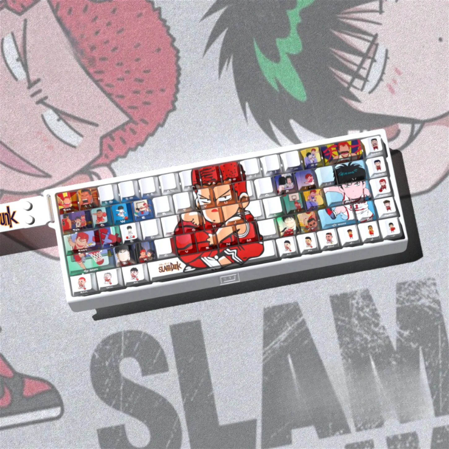 Basketball Expert, полупрозрачный колпачок с мультяшным рисунком вишни с боковой гравировкой, PBT, 74, клавиши, также используется для механических клавиатур 60/64/65/68