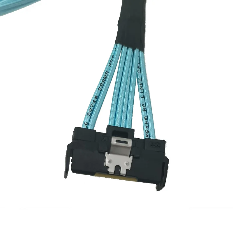 MCIO X8 74 Pin ke 8 X SATA 7 Pin Konverter Adaptor Kabel untuk Transfer Data