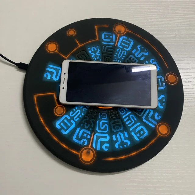 ゼルダ-サウンドと光の効果を備えたワイヤレス充電器,15W,急速充電,マジックアレイ,楽しいギフト