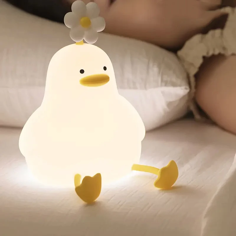 Cute Duck Light Up Ornament - Touch Control, Adjustable Brightness, Perfect Children's Gift at Bedtime