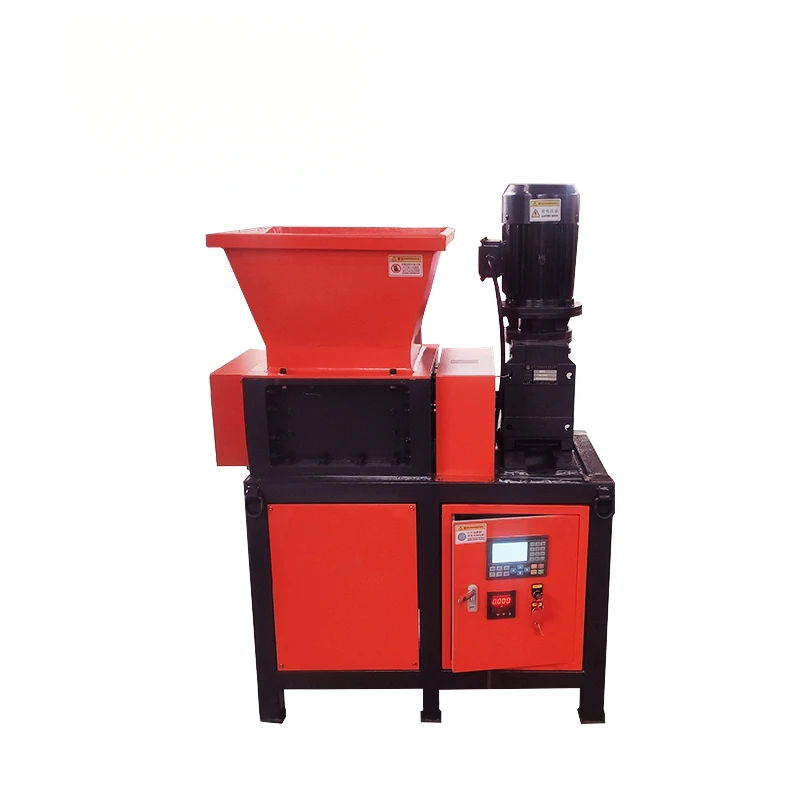 Mini Metal Plastic/Metal Can Shredding Machine For Sale Dual Shaft Shredder
