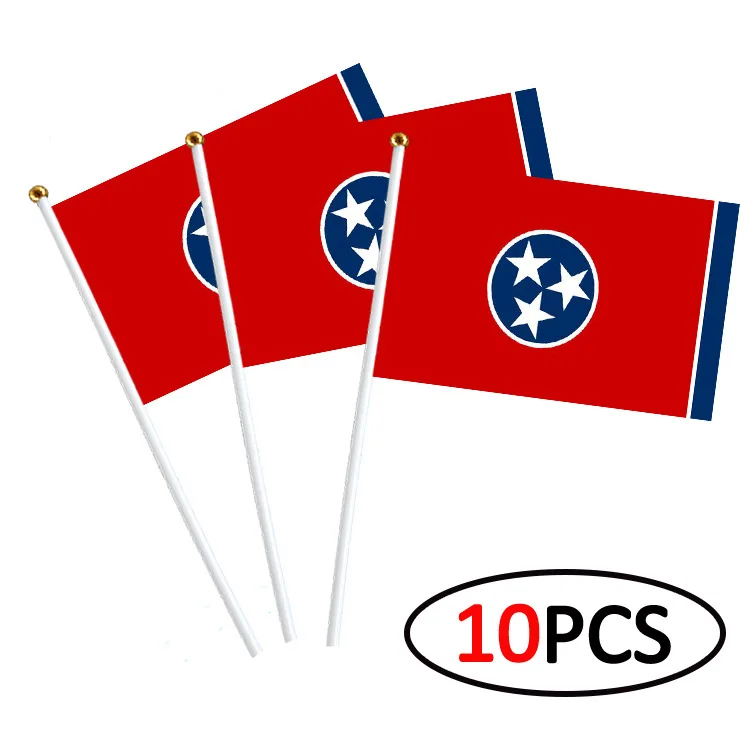 Set of 10/40 Tennessee State Hand Waving Flags - Ideal for decorating US Congress, opening ceremony and sporting events