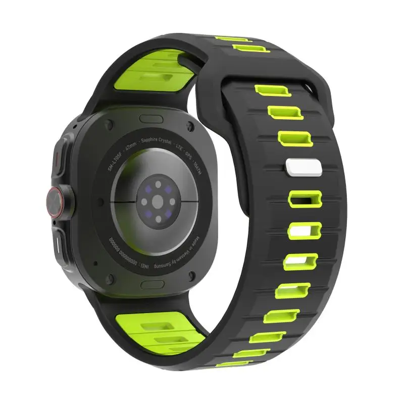 Sportliches Silikonarmband für Samsung Galaxy Watch Ultra2 2026, weiches zweifarbiges Band für Samsung Galaxy 7 Ultra 47mm, nahtloses Uhrenarmband – Detail 15