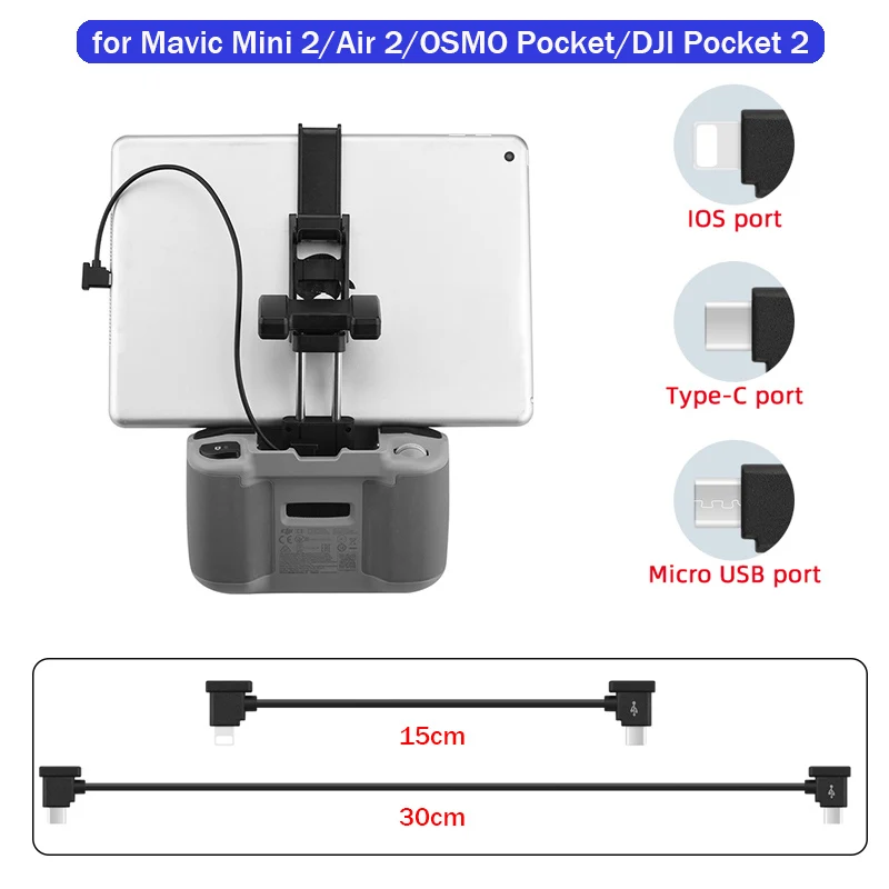 

Кабель для передачи данных для DJI Mavic 3/Air 3/2S/Mini 2/MINI 3 PRO/MINI 4K/4 PRO, управление дроном, IOS, Type-C, Micro-USB, адаптер, провод