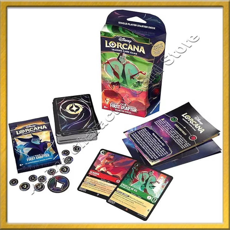 

English Edition Disney Cards Lorcana PTCG Trading Card Game Illumineer's Trove Original Box Children Birthday Christmas Gifts