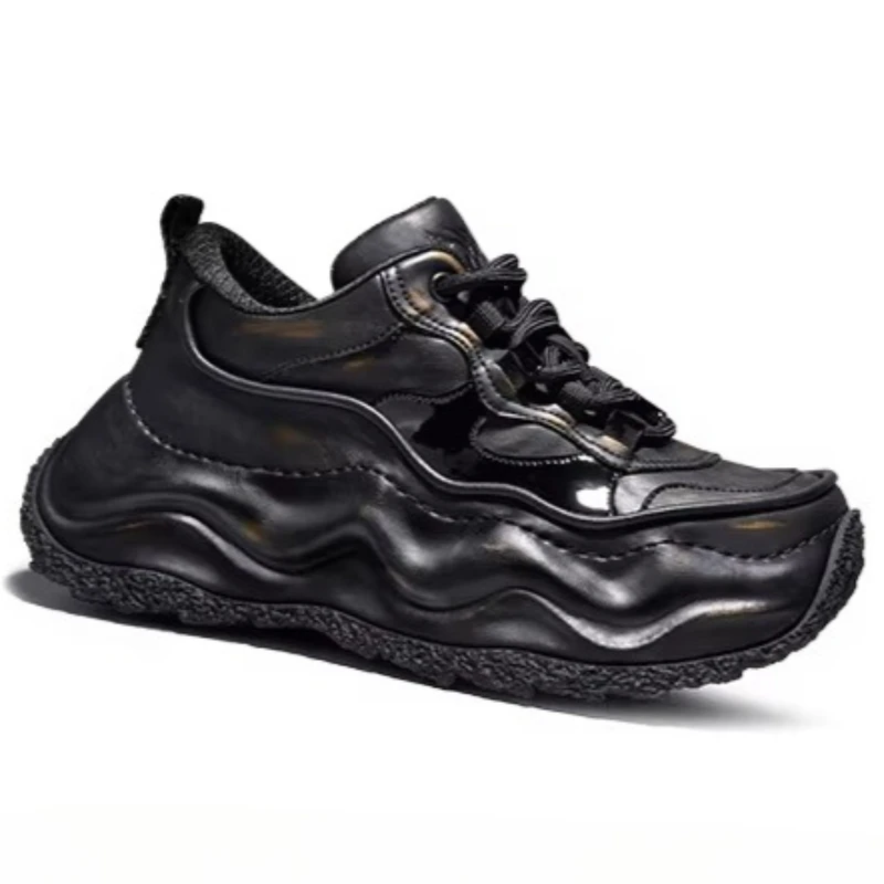 

Оригинальные мужские и женские туфли на толстой подошве, повседневные кроссовки, увеличивающие рост, удобные дышащие туфли для папы