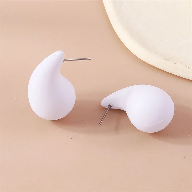 Aihua Koreanische Emaille Großen Platz Stud Ohrringe Weibliche Mode Süße Rot Weiß Farbe Geometrie Aussage Ohr Studs Schmuck Geschenke – Detail 14