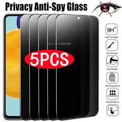 Protector de pantalla de privacidad para Samsung, vidrio antiespía para A53, A13, A52S, A52, A32, A12, A50, A51, A72, A22, A33, A73, A21S, A54, S10E, S20FE, 5 unidades