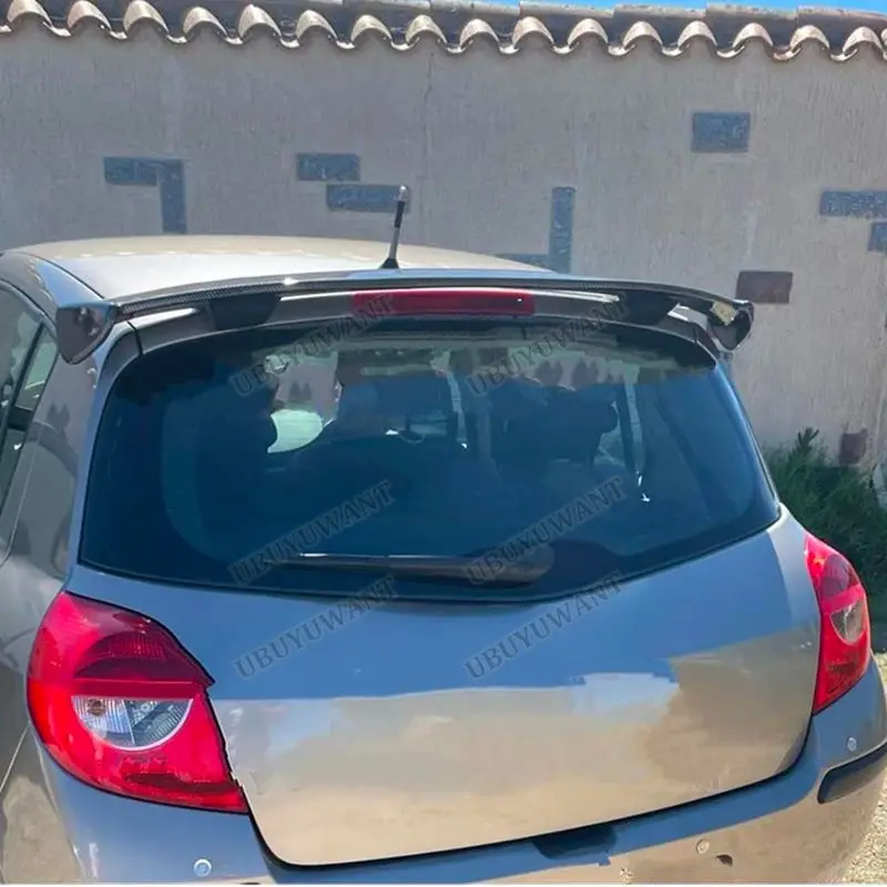 Rear Roof Wing Lip Spoiler For Renault Clio 3 rs sport 2006 - 2012 ABS Plastic Glossy Black CLIO Top Wing