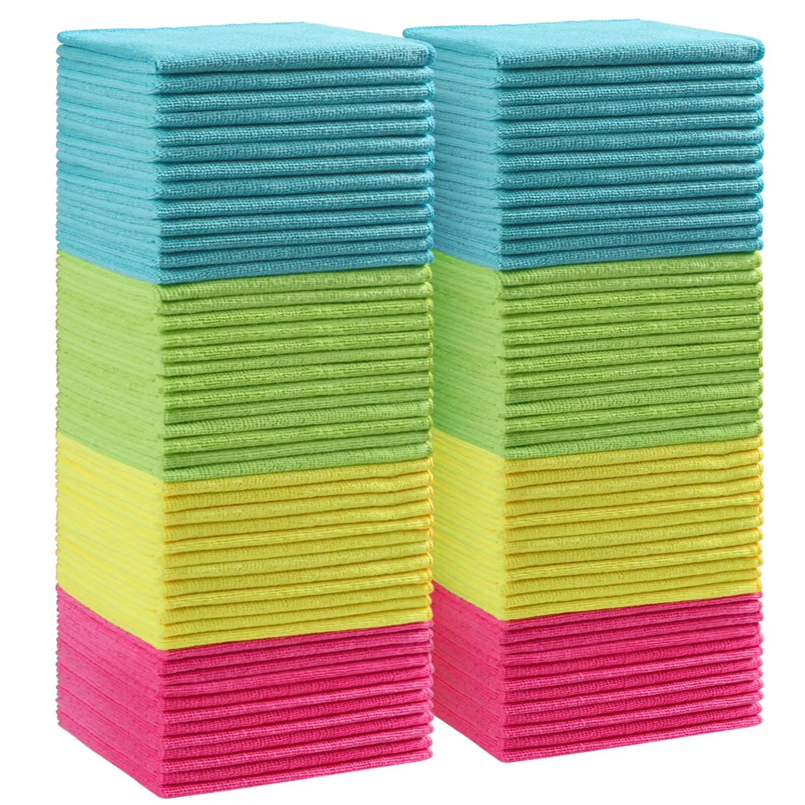 Microfiber Cleaning Cloths 200 Pack Lint Free Scratch Free Absorbent Reusable For Kitchen Window Glass Car 11.5 X 11.5 Inch