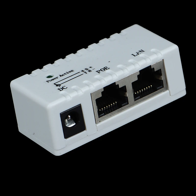 Inyector POE pasivo para cámara IP VoIP, dispositivo AP, 12V-48V, 1 unidad