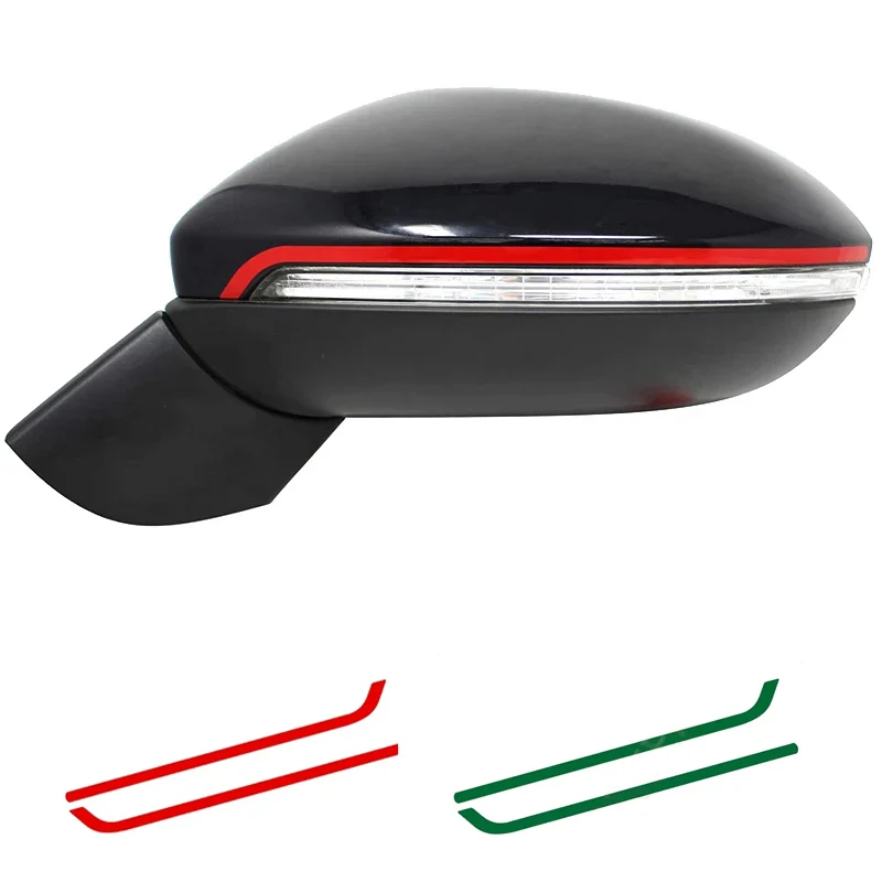 

2Pcs Reflective Car Rearview Mirror Sticker For Volkswagen GOLF7 MK7 Golf7.5 Sportsvan GTI RLINE