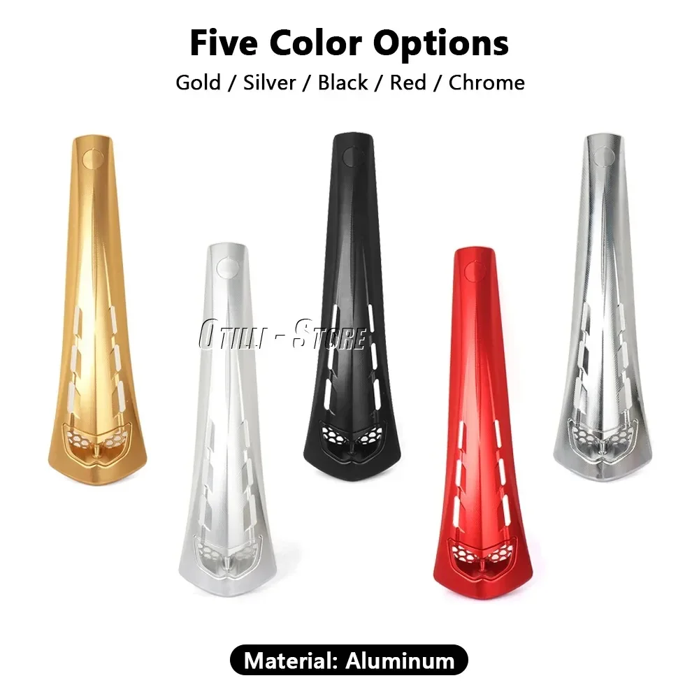 Para Vespa Sprint Primavera 50 125 150 cubierta de bocina de cinturón delantero de motocicleta accesorios de carenado piezas cromadas doradas, negras, plateadas y rojas