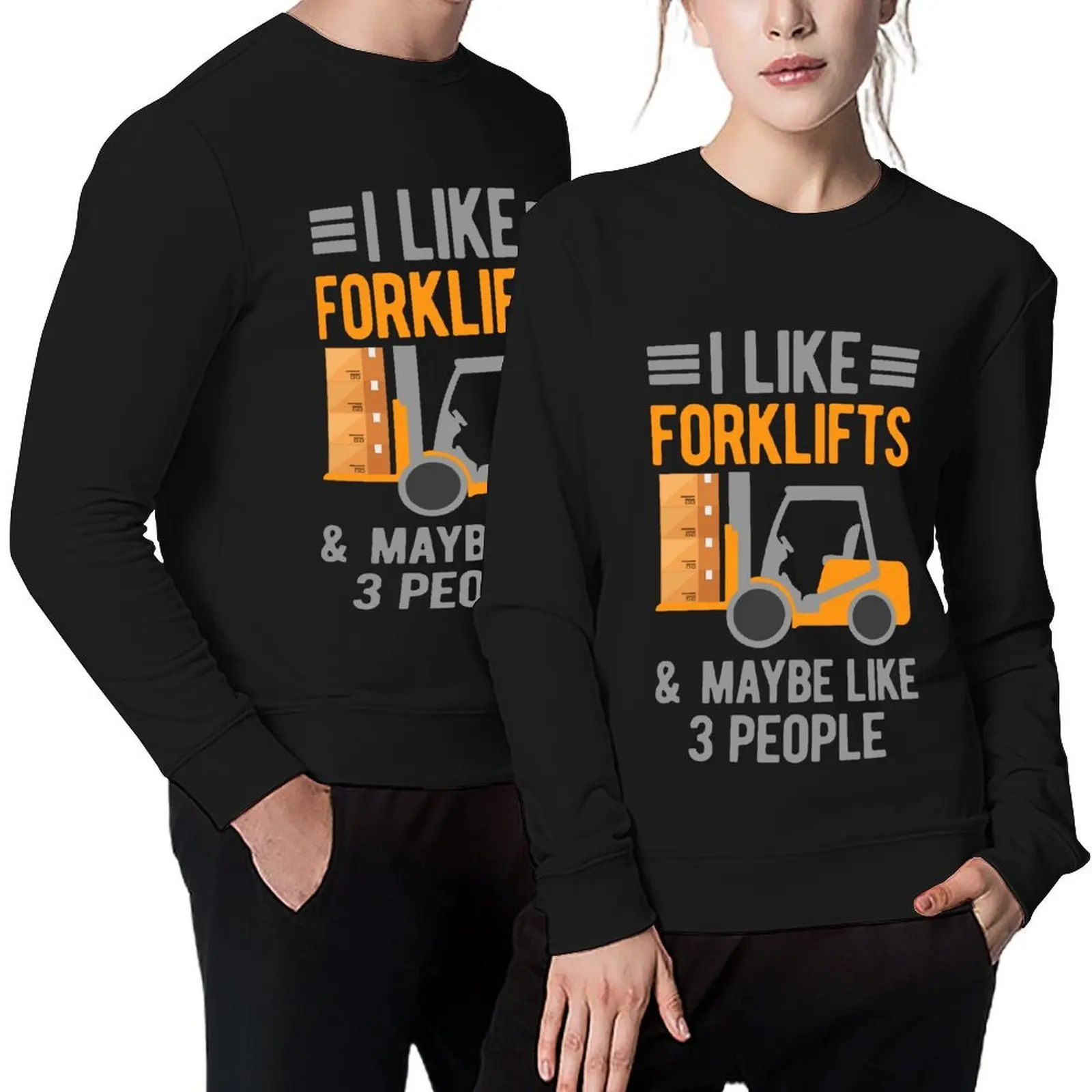 Funny Forklift Pullover anime clothing men's autumn clothes men's sweat-shirt graphic t shirts men sports sweatshirt man