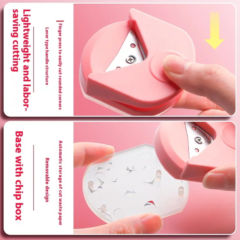1/2 Pcs Card Rounded Cutter Corner Rounder Paper Portable Hole Trimmer Angle Border Punch Photo Scrapbook Office Craft HandTool