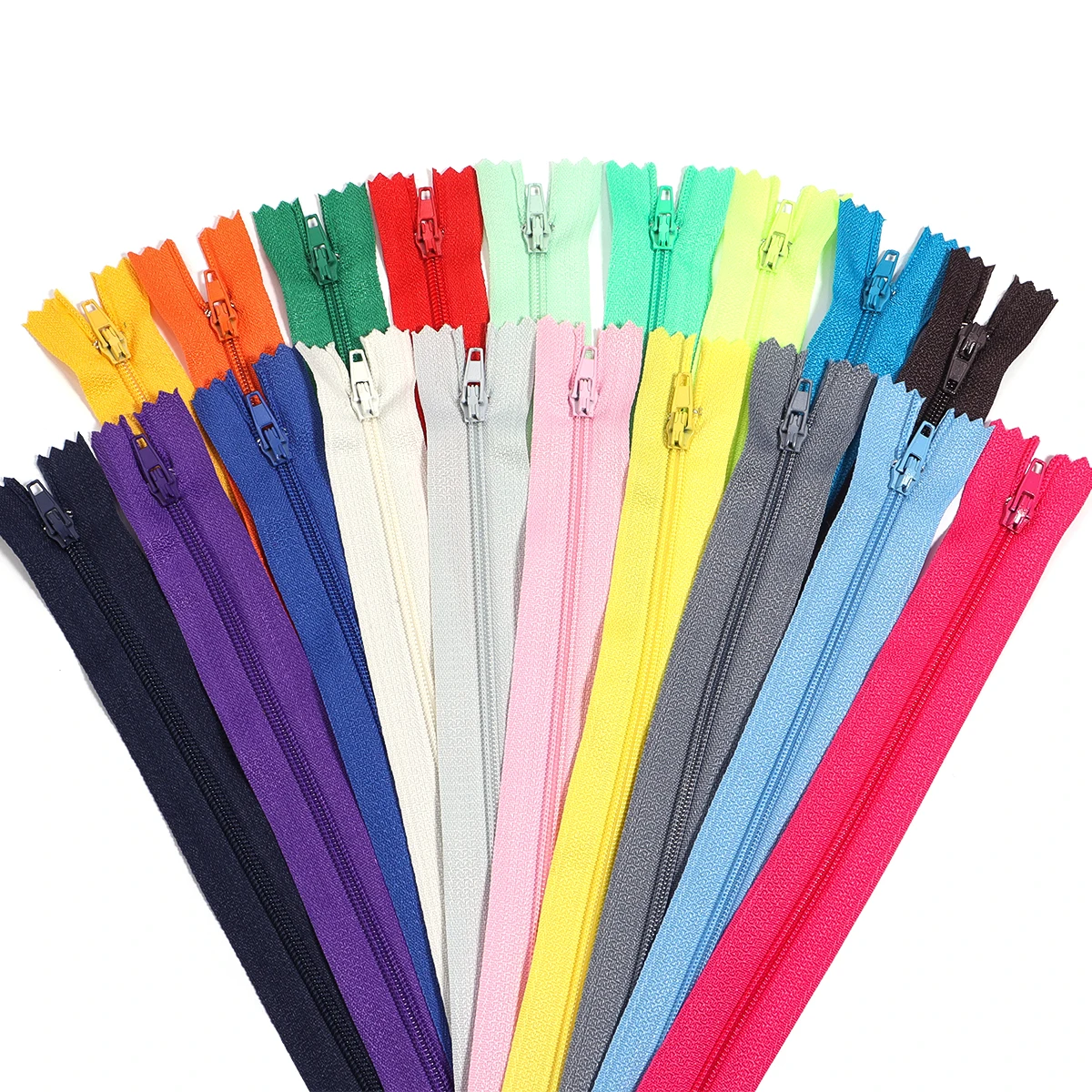 

10pcs 7.8Inch (20cm) Nylon Coil Zippers for Tailor Sewing Crafts Nylon Zippers Bulk 19 Colors