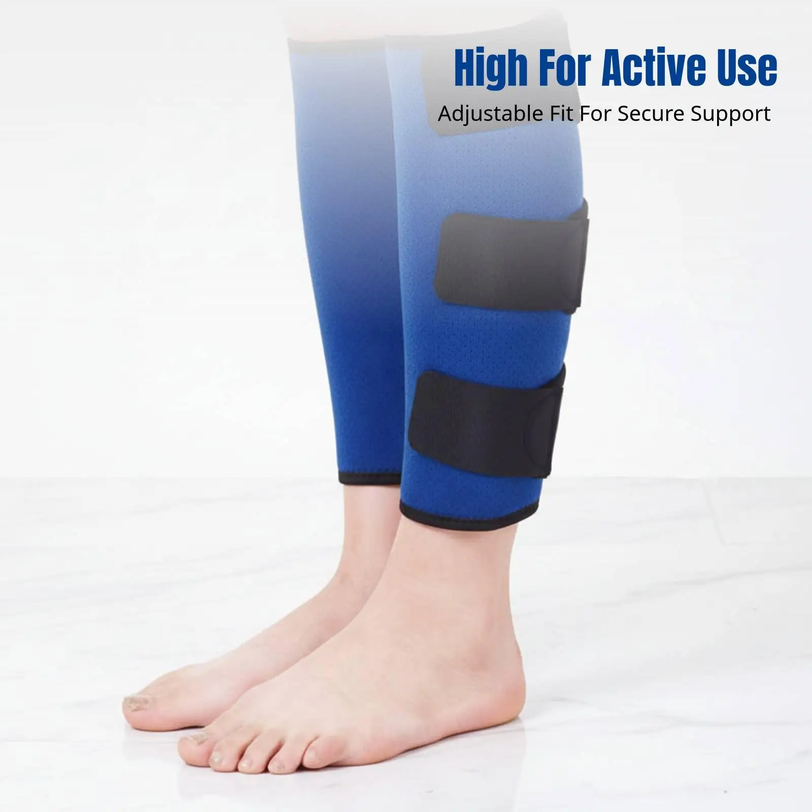Calf Support Sleeve, Sports Leg Guard, Adjustable Fit, Cycling, Court Sports