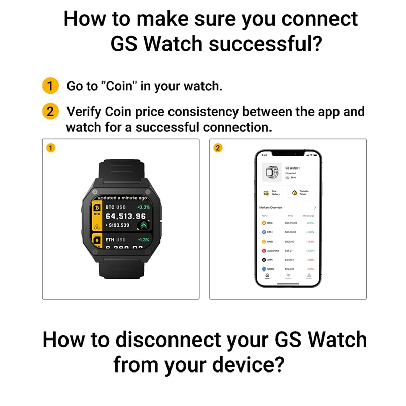 Practical-Multi-Function BTC Watch 1.8-Inch Screen Bitcoin Stocks Weather Wristband Exchange Rate Display 284 X 240
